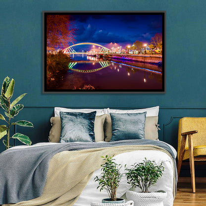 Lovers Bridge Nightscape Wall Art