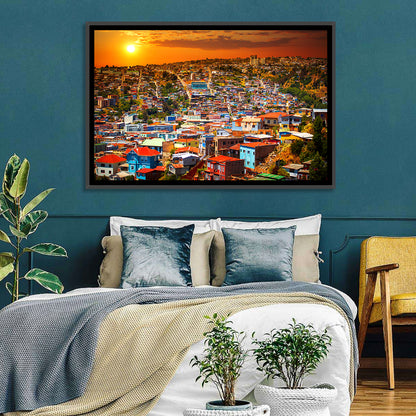 Valparaíso Hills Sunset Wall Art