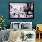 Paris Street with Eiffel Tower Wall Art