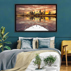 Kuwait City Skyline at Dusk Wall Art