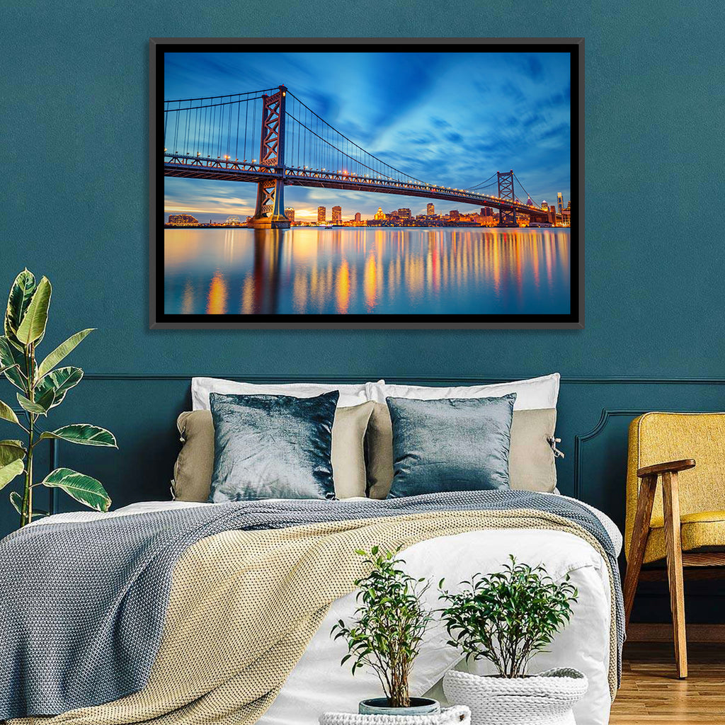 Benjamin Franklin Bridge Twilight Wall Art