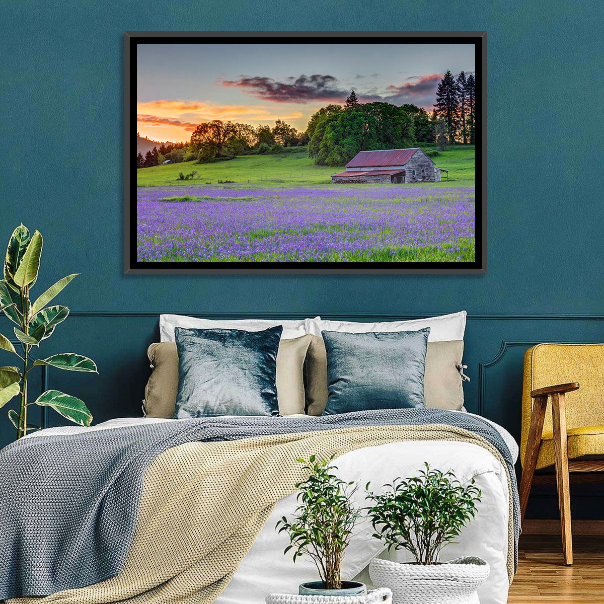 Willamette Valley Barn at Sunset Wall Art