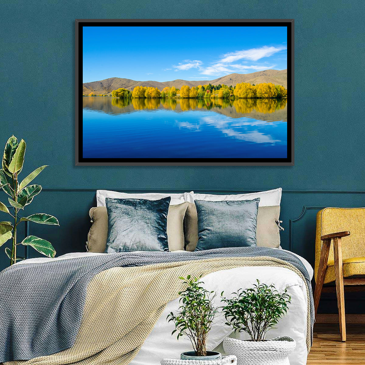Lake Ruataniwha Wall Art in a room, landscape