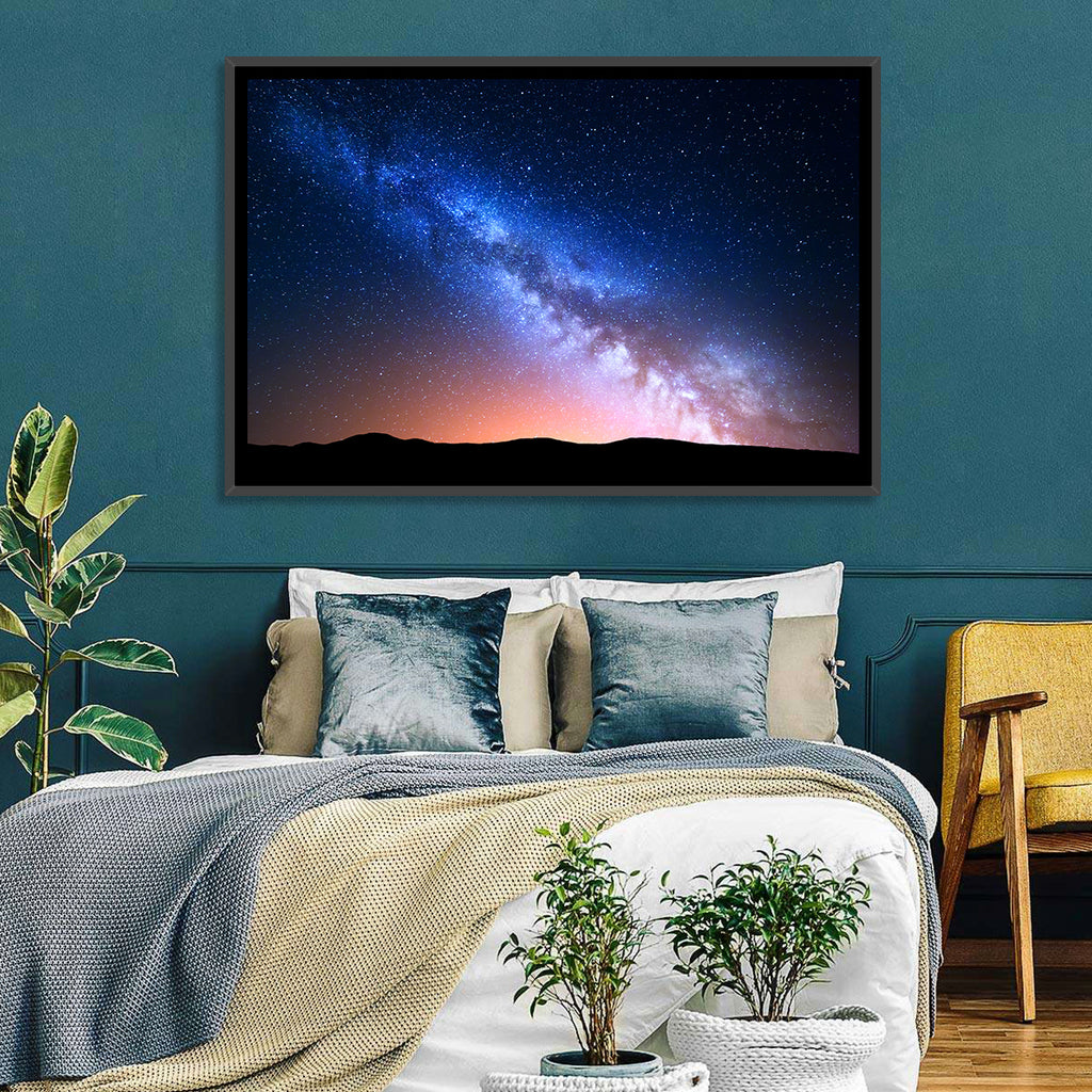 Milky Way Over Silhouetted Hills Wall Art