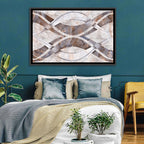 Waving Stone with Line Flowers Wall Art