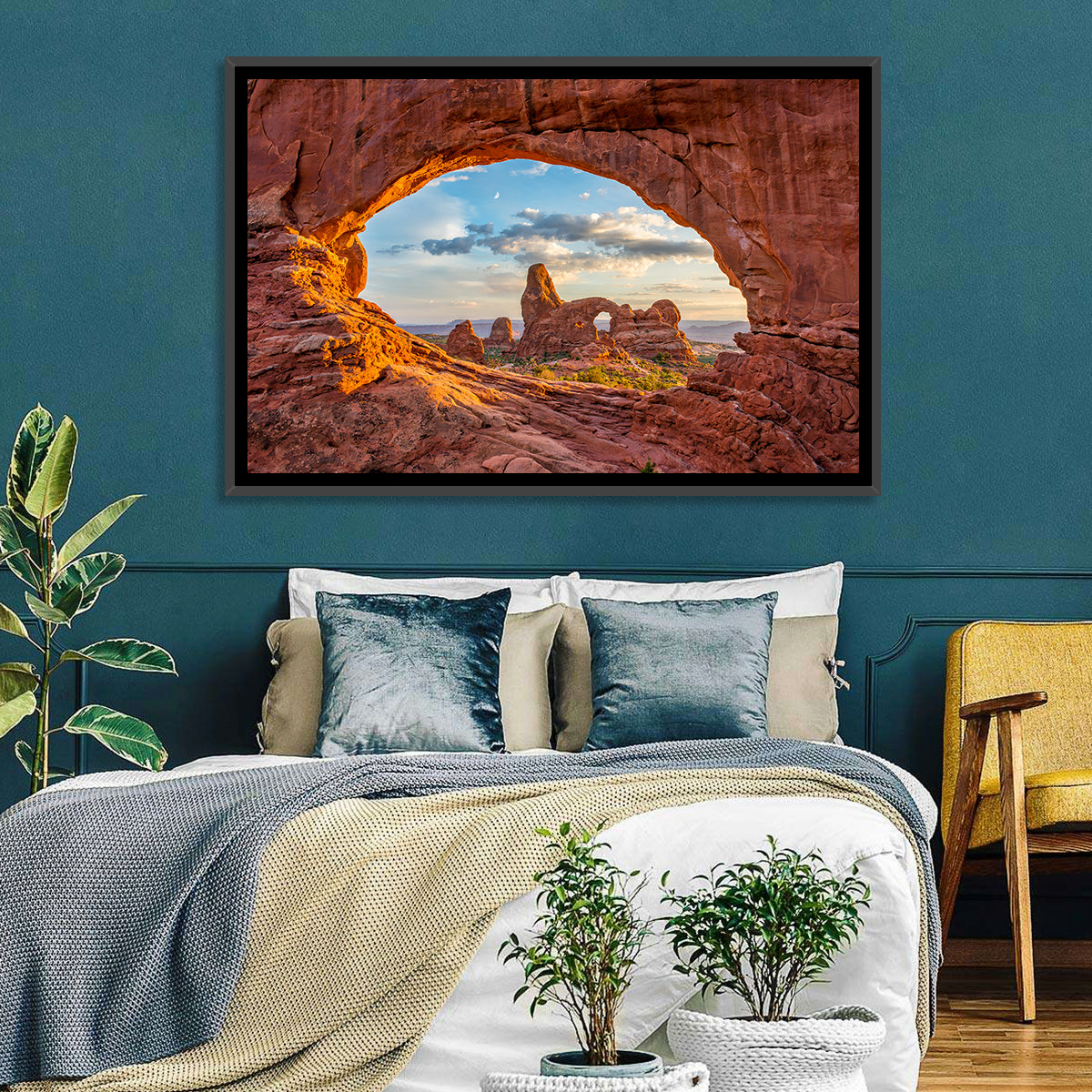 Turret Arch Through North Window Wall Art in a room, landscape