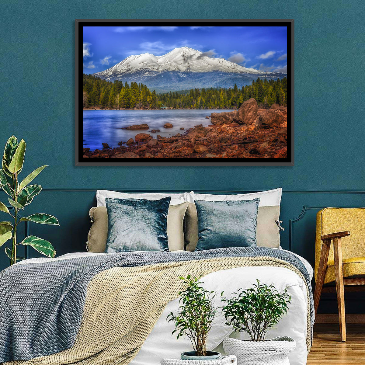 Mount Shasta Over Lake Siskiyou Wall Art