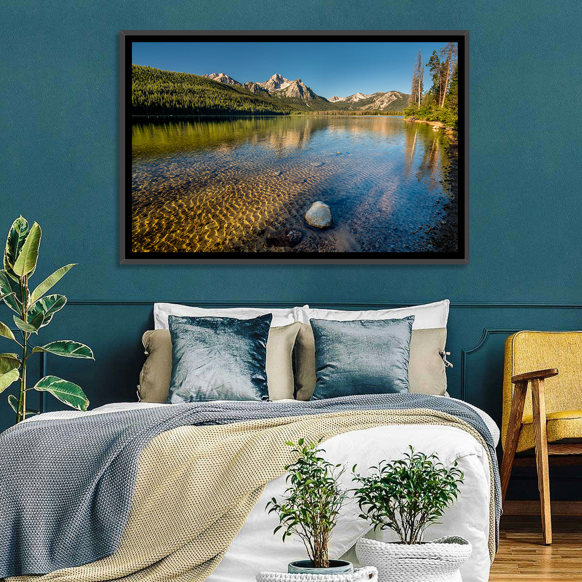 Morning Light at Stanley Lake Wall Art
