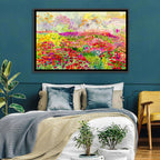 Summer Poppy Meadow Watercolor Wall Art
