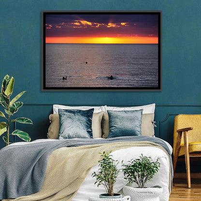 Balkhash Sunset Silhouettes Wall Art