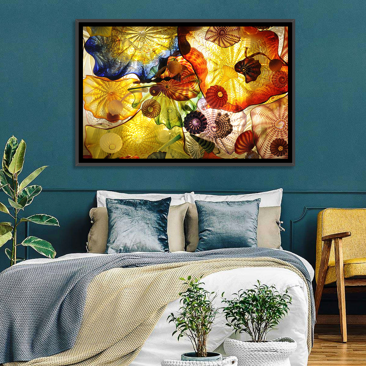 Kaleidoscopic Glass Ceiling Abstract Wall Art