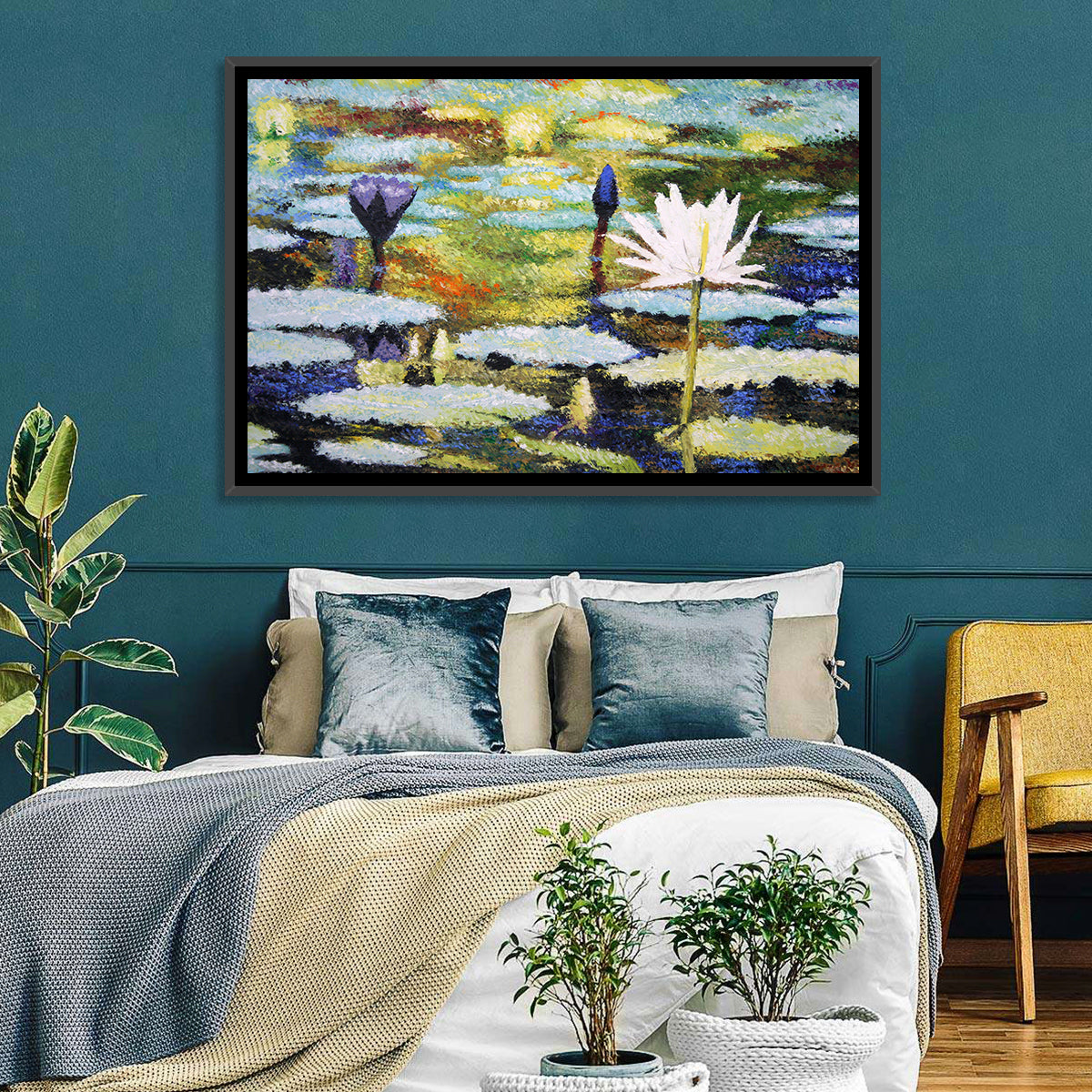 Impressionist Water Lilies Study Wall Art
