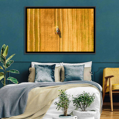 Aerial Wheat Harvest Wall Art