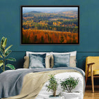 Finnish Autumn Landscape with Red-roofed House Wall Art