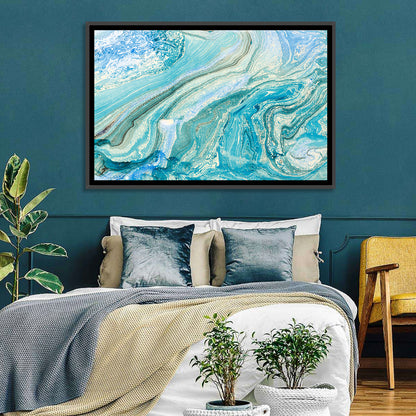 Flowing Gold Abstract Wall Art