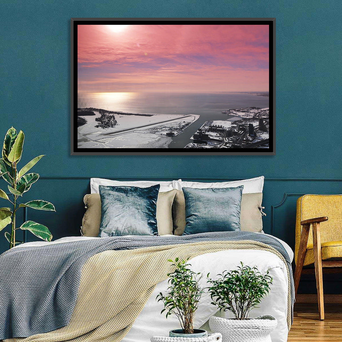 Lake Ontario Winter Skyline Wall Art