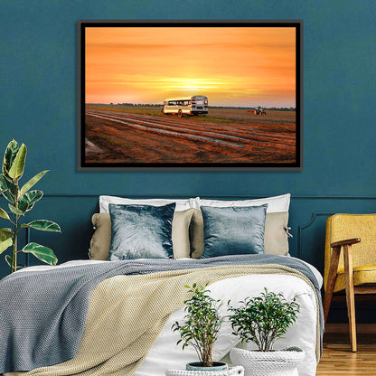 Indiana Farm Field at Golden Hour Wall Art