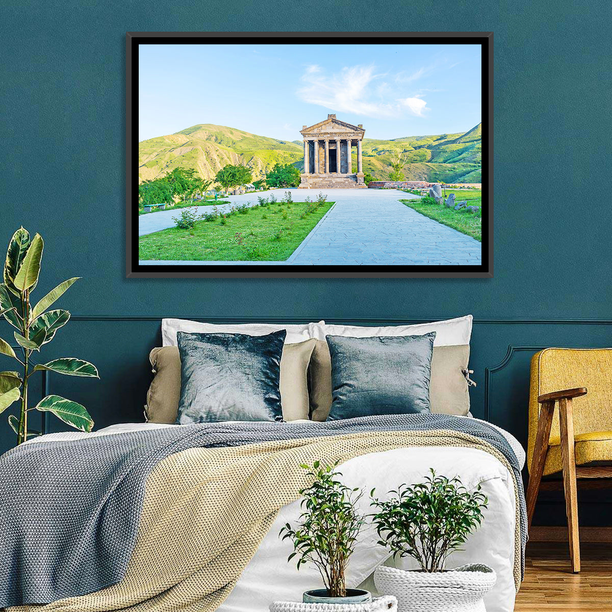 Temple of Garni, Armenia Wall Art in a room, landscape