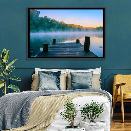 Misty Dock, Mt Saint Francis Wall Art