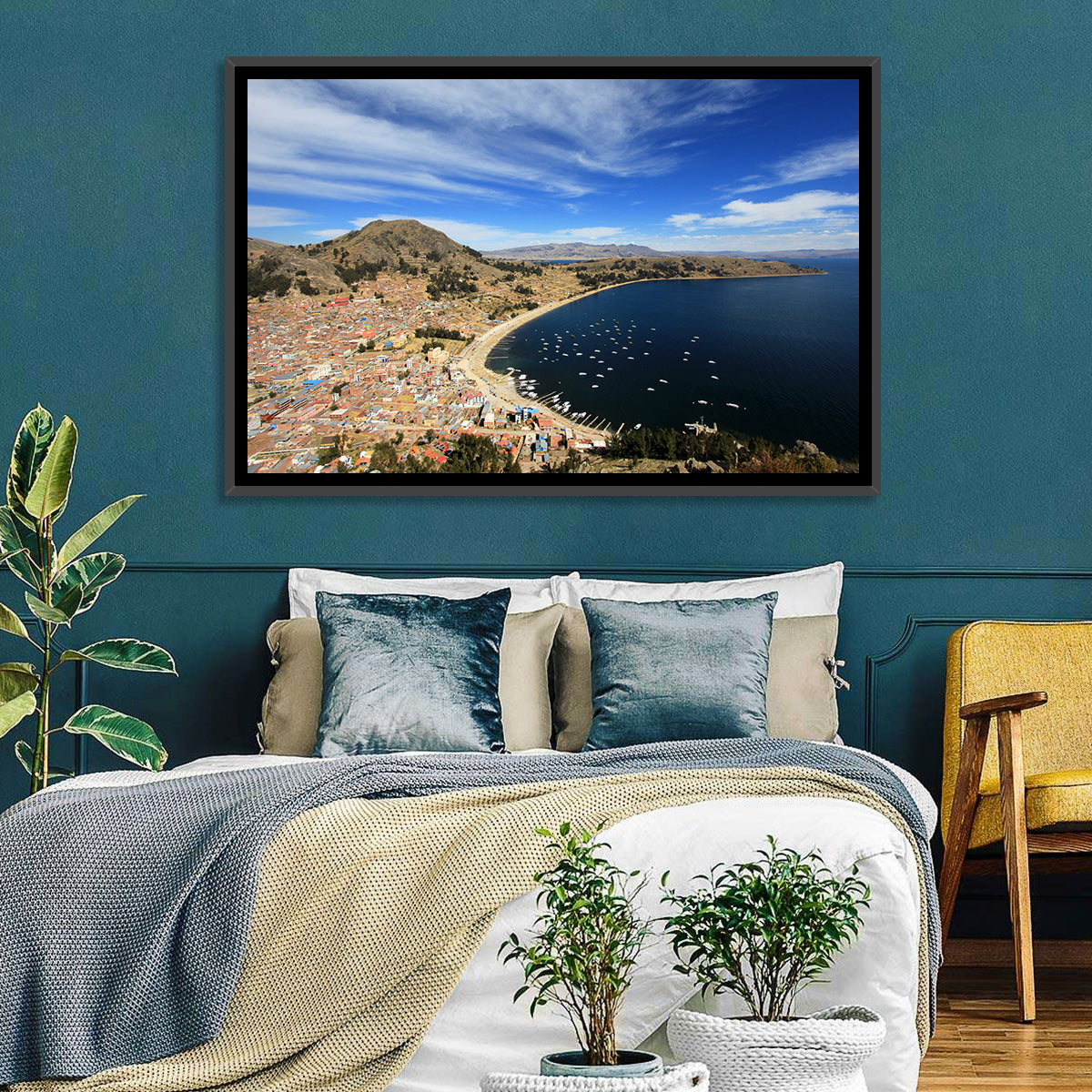 Copacabana Aerial Over Lake Titicaca Wall Art