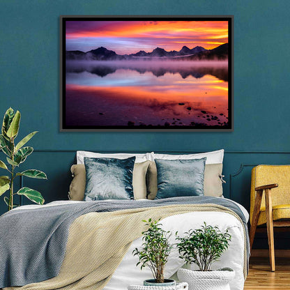 Lake Mcdonald Misty Sunset Wall Art