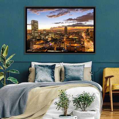 Bogota Twilight Cityscape Wall Art