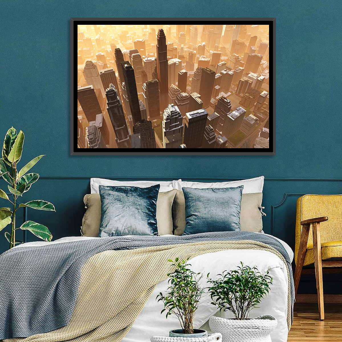 Arizona Skyscrapers at Golden Hour Wall Art