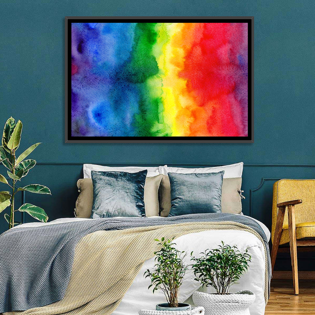 Watercolor Rainbow Gradient Wall Art