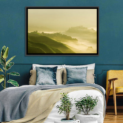 Tea Plantation Morning Mist Wall Art