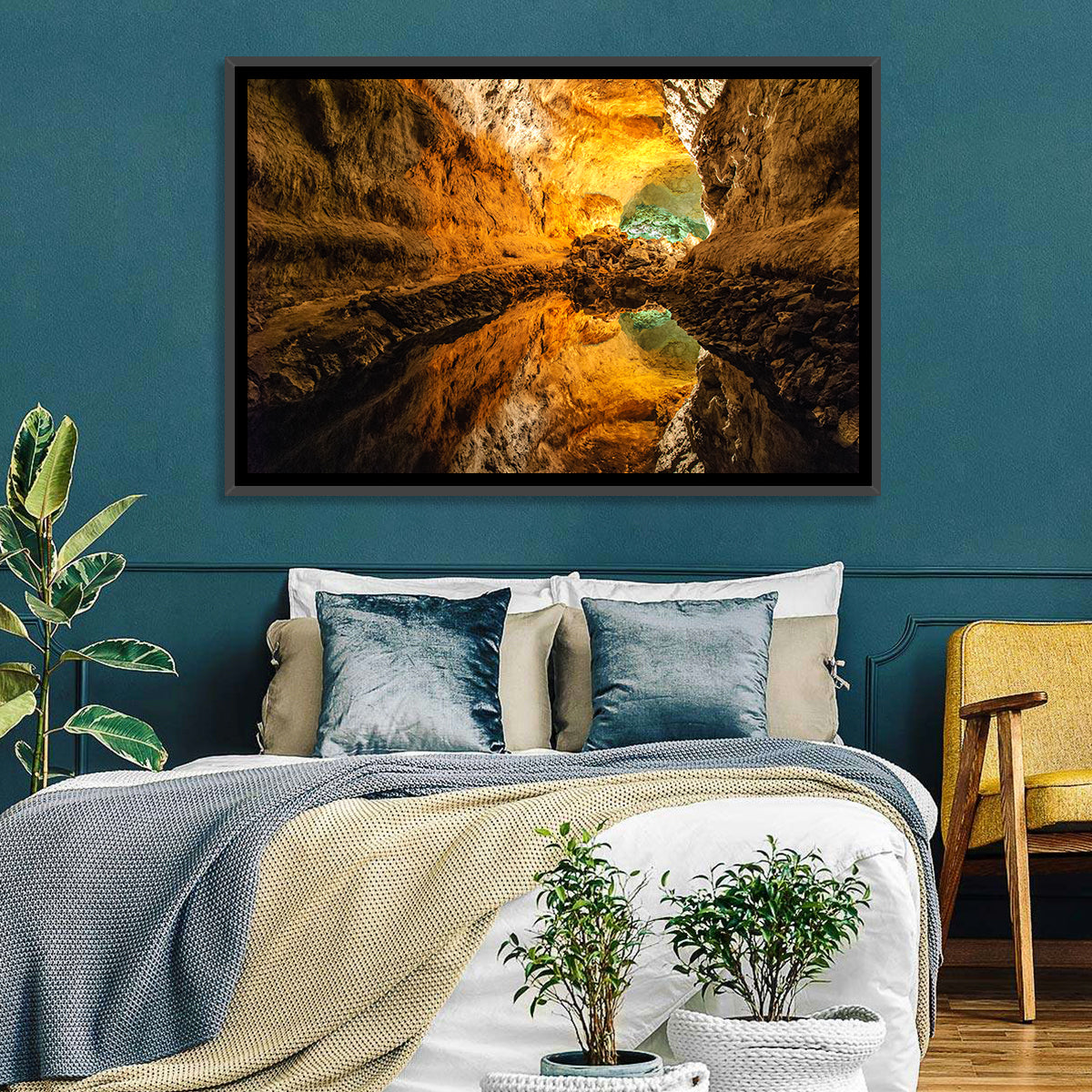 Cave Lake Reflection Wall Art