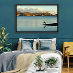 Lake Pleasant Fisherman Silhouette Wall Art