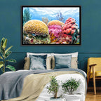 Vibrant Brain Coral Reef Wall Art