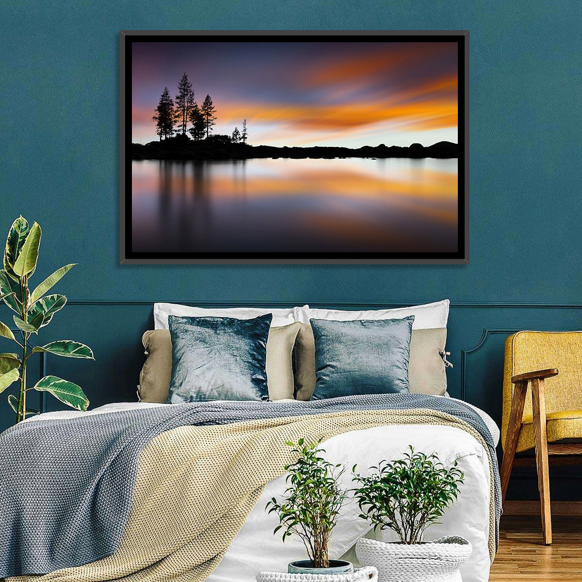 Lake Tahoe Golden Hour Reflection Wall Art