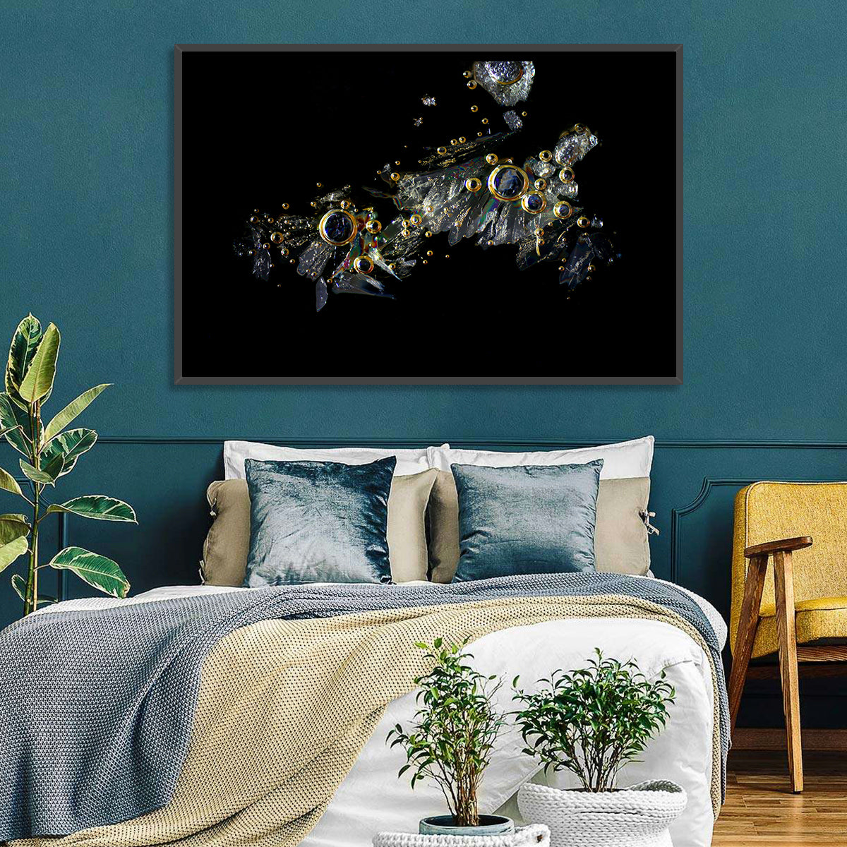 Microscopic Vitamin C Crystals Wall Art