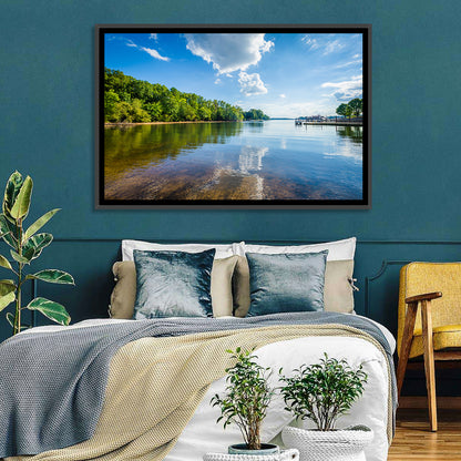 Lake Norman Dockside Reflection Wall Art