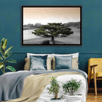 Bonsai Pine in Japanese Garden Wall Art