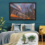 Futuristic Industrial Cityscape Wall Art