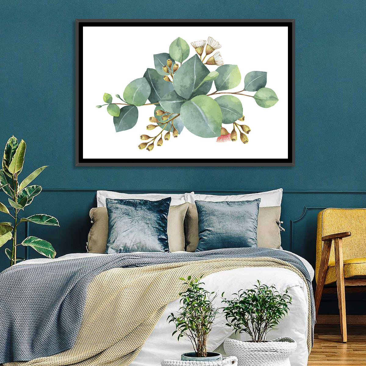 Green Eucalyptus Leaves Wall Art