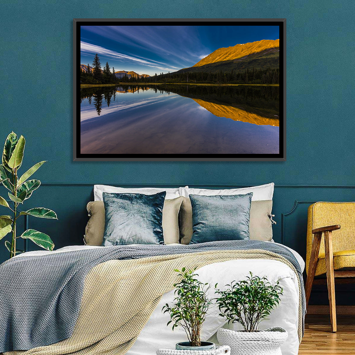 Rainbow Lake at Golden Hour Wall Art