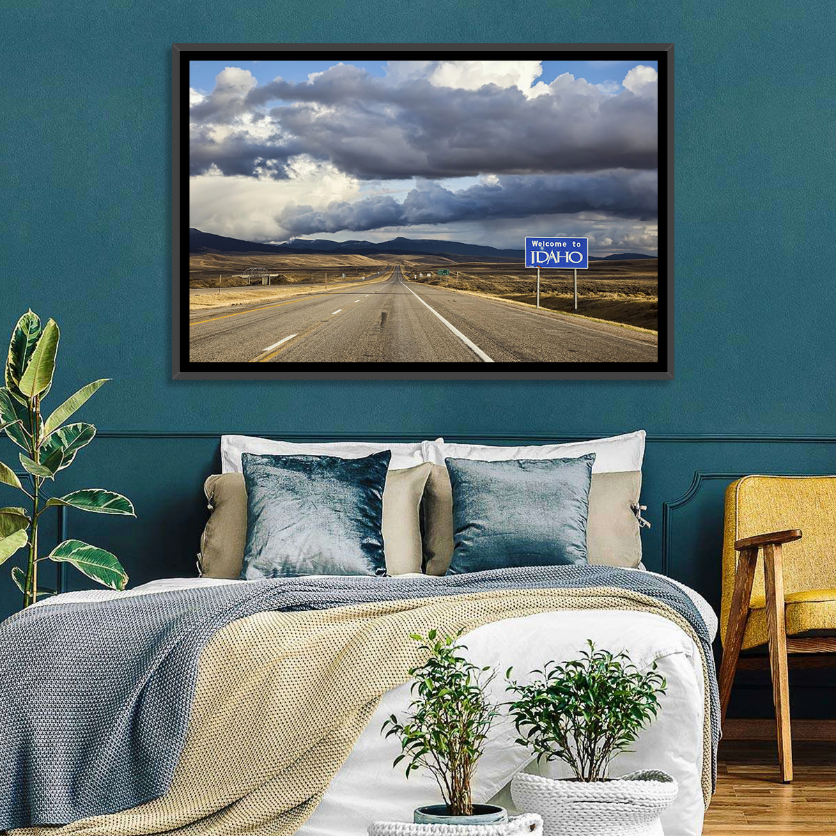 I-15 Idaho Highway Wall Art in a room, landscape