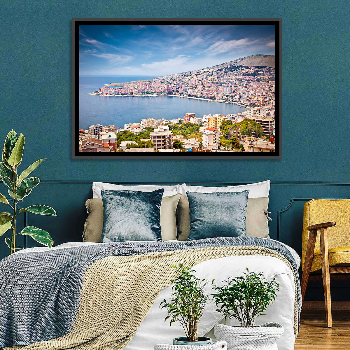 Saranda Bay Cityscape Wall Art