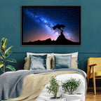 Milky Way Over Mountain Ridge Wall Art