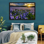 Texas Bluebonnet Field at Sunset Wall Art
