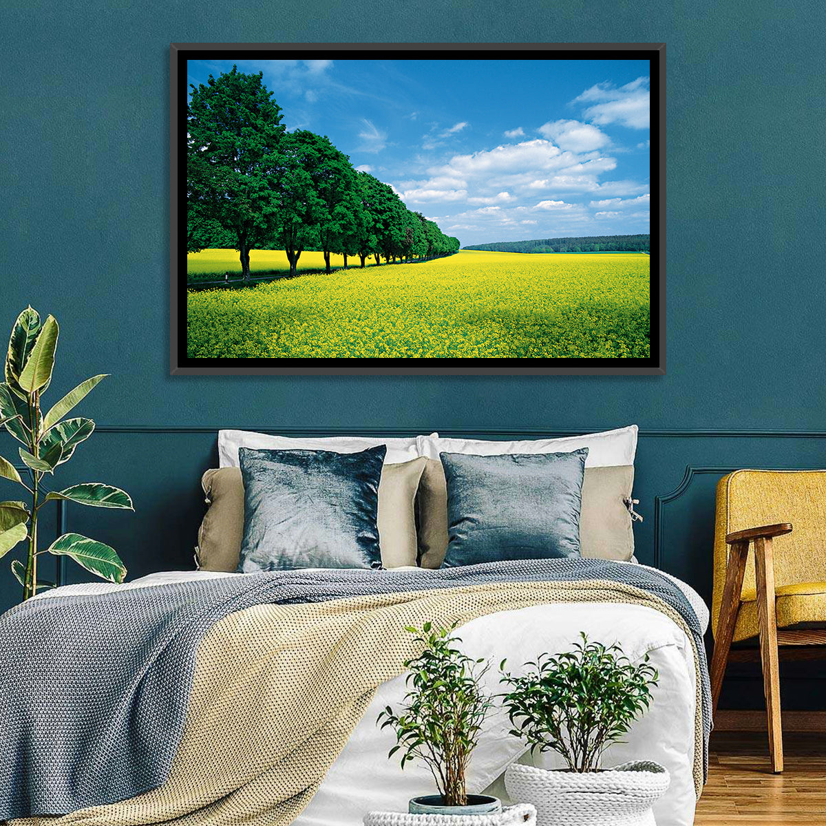 Spring Field of Yellow Flowers Wall Art