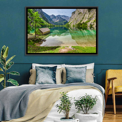 Obersee Boathouse Reflection Wall Art
