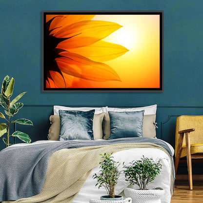 Backlit Sunflower Petals Wall Art