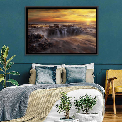 Thors Well at Cooks Chasm Sunset Wall Art