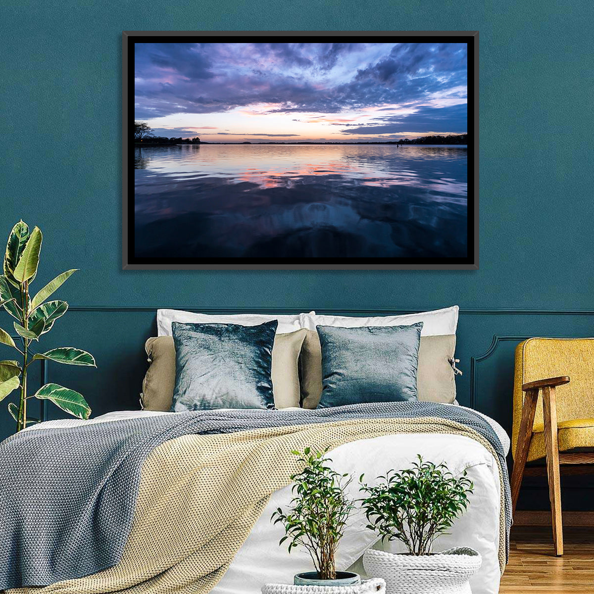 Lake Norman Sunset Reflection Wall Art