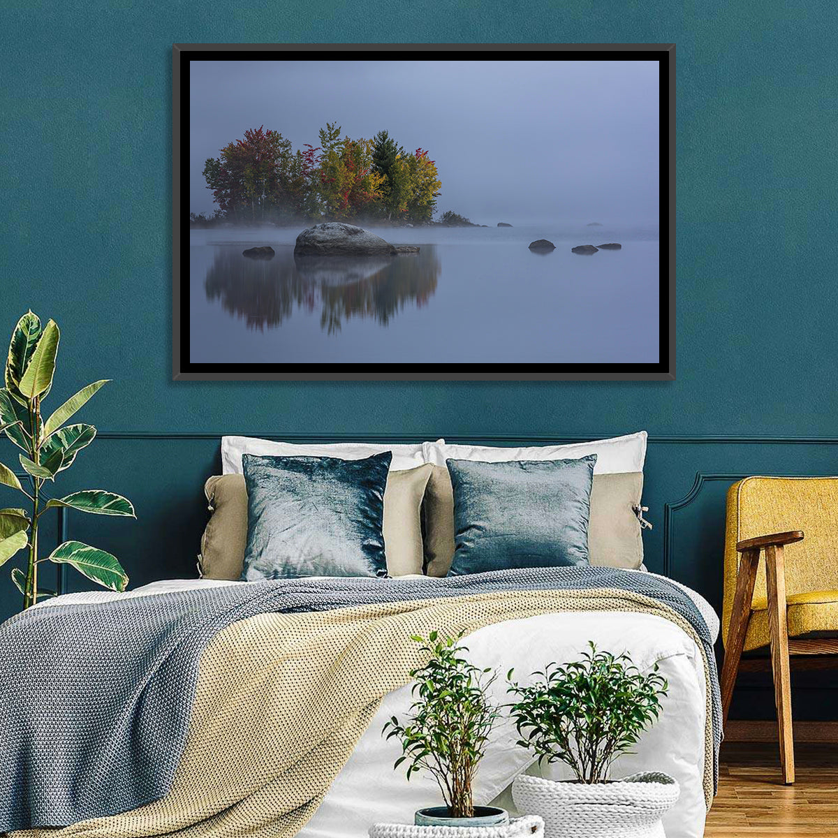 Morning Mist Over Chittenden Lake Wall Art