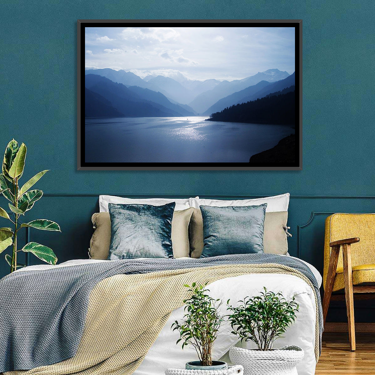 Xinjiang Lakeshore Serenity Wall Art